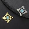 LIKGREAT 1Pcs Witch Celtics Knot Pendant Stainless Steel Wiccan Hanging Charm for Necklace Bracelet Earring Jewelry Making