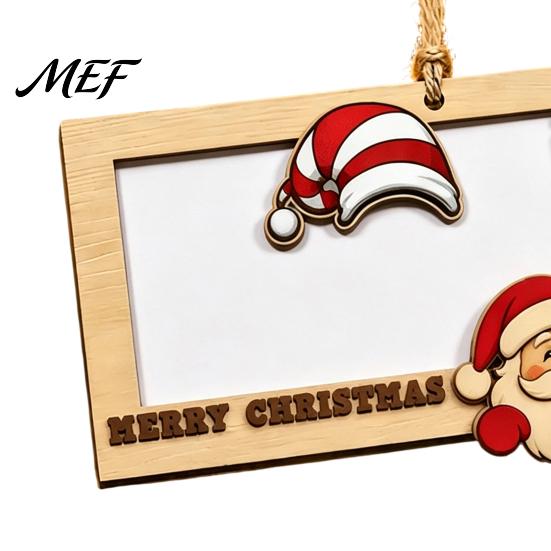 Christmas Tree Hanging Decoration Wooden Money Holders for Cash, Holiday Cash Gift Ornament Gifts Holder Ornaments Xmas Tree, Home Party Supplies Card