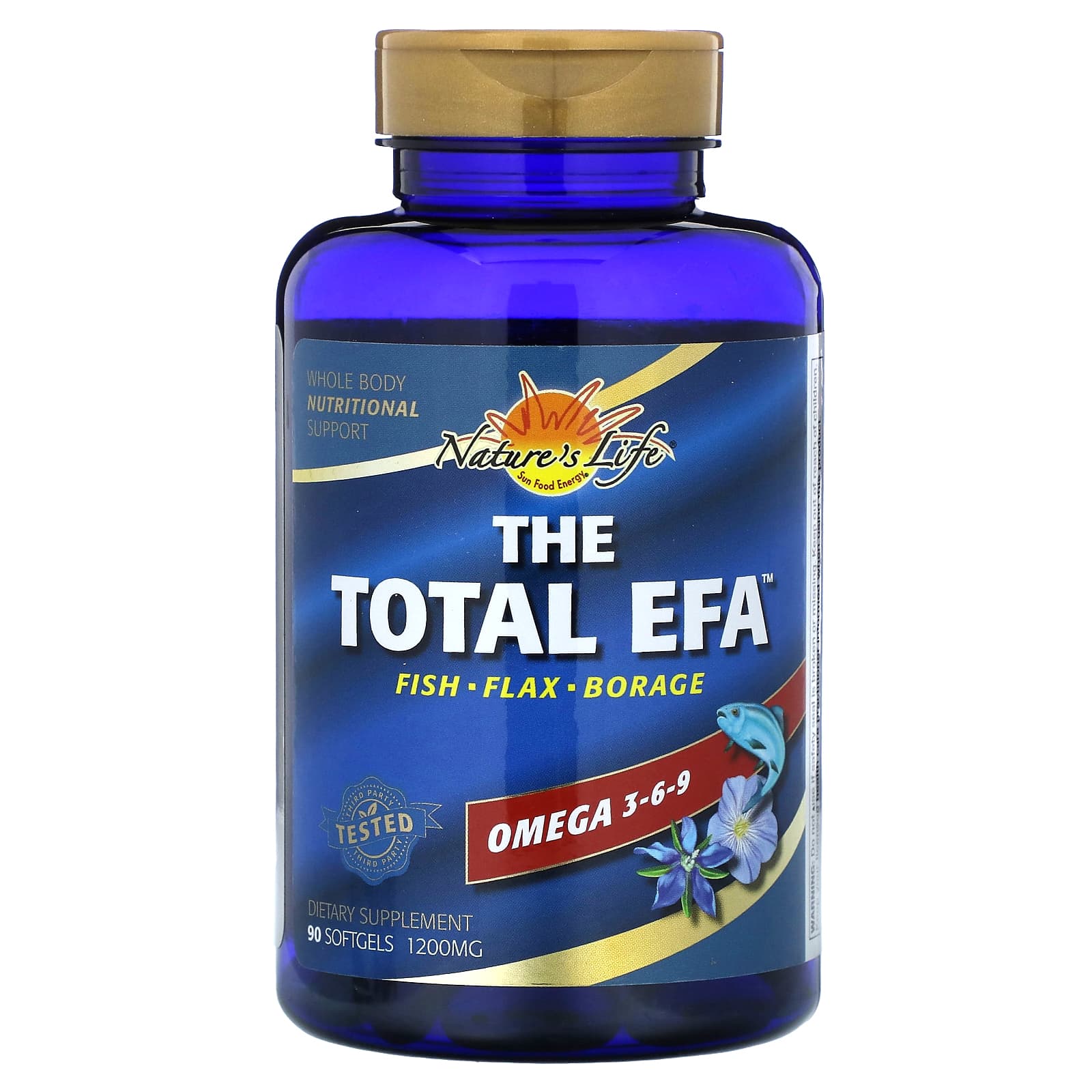 

Nature S Life, Total Efa, Omega 3-6-9, 1,200Mg, 90 Softgels