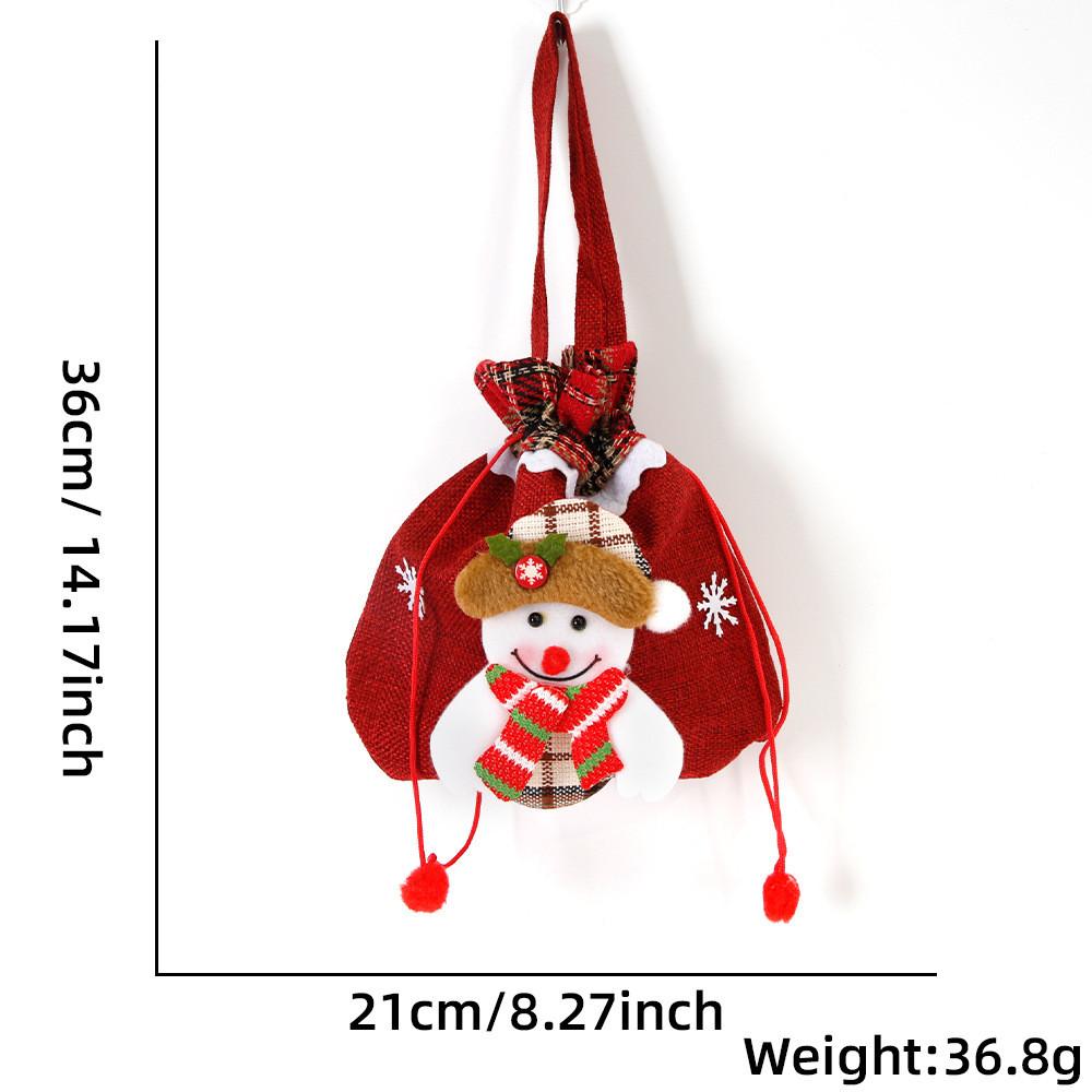 Christmas Candy Cartoon Bags For Kids Featuring Snowman Bear And Santa Designs