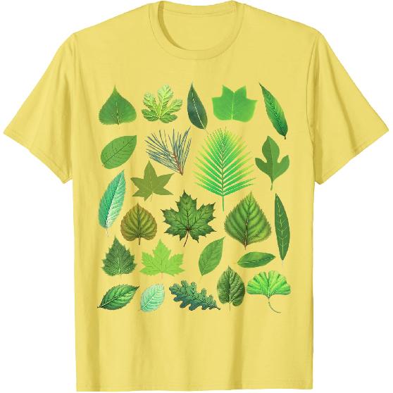 Types of Tree Leaves Biology Nature Educational T-Shirt