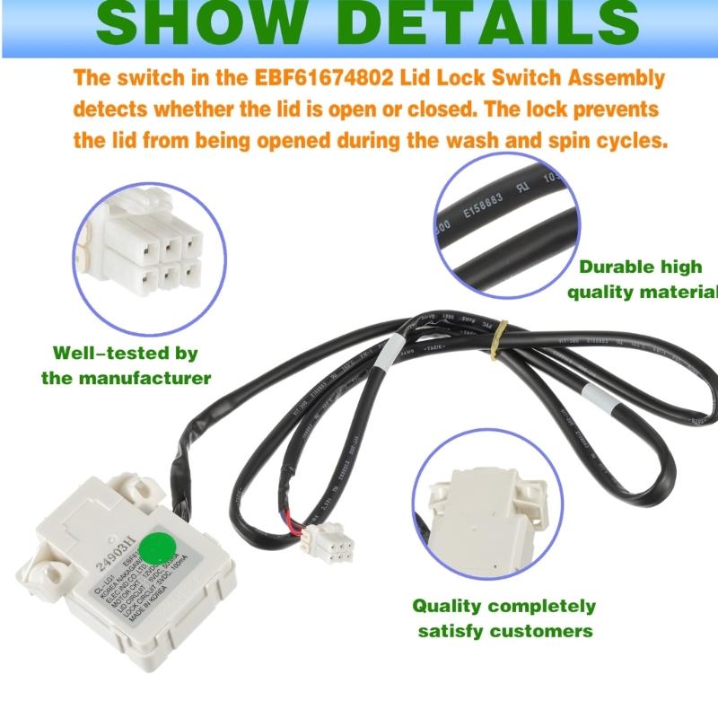 Lid Switches Assembly Replacement Universals EBF61674802 Washer Lid Switches Home Appliance Spare Accessories Enduring