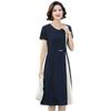 Elegant Summer Dress for Mid-Aged Women: Fashionable & Slimming with Short Sleeves