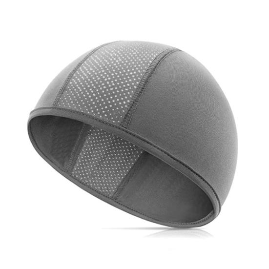 

Helmet Liner Hat Sweat Wicking Breathable Mesh Quick Drying Beanie Outdoor Cycling Running сірий