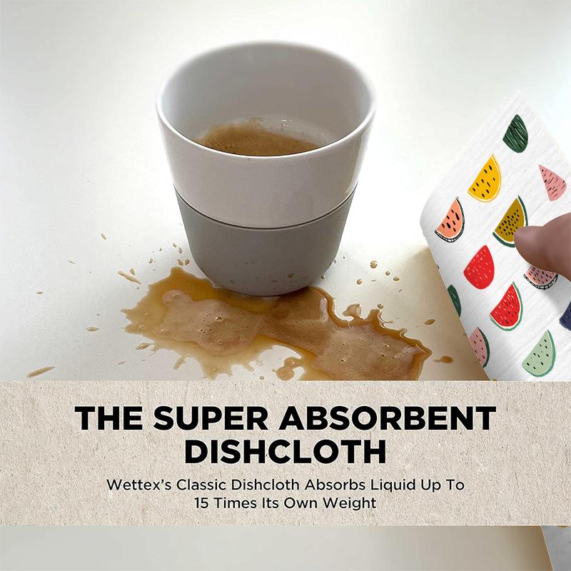 6 szt. Ściereczki szwedzkie z nadrukiem owoców Ekologiczne Ściereczki do naczyń Wielokrotnego użytku Chłonne Ściereczki do czyszczenia kuchni Zmywalne Ścierki do naczyń