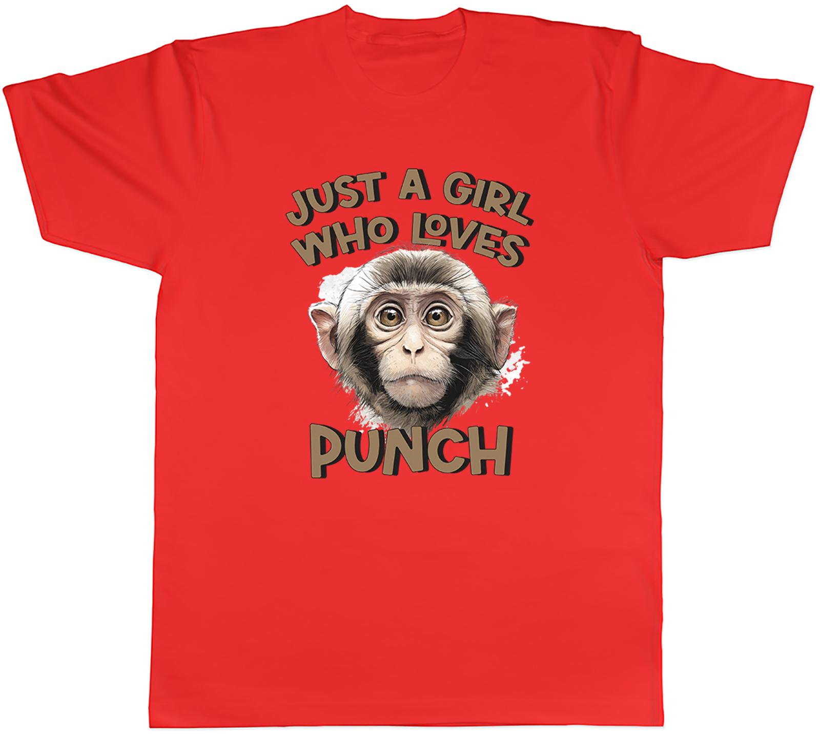 Just a Girl Who Loves Punch the Monkey Unisexs TShirt Tee Gift Top S