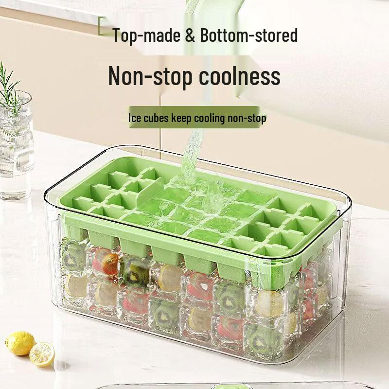 Ice Cube Maker Set with Storage Box & Scoop