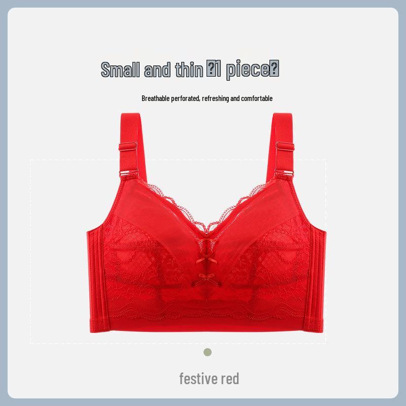 

Регулируемый красный бюстгальтер с полной чашкой, большого размера, без косточек, на нескольких пуговицах для большой и маленькой груди 42C