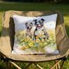 Cute Watercolor Pet Dog Cushion Cover Soft Reversible Durable Pillow Cover MultiScene Use for Home Car Daily Comfort