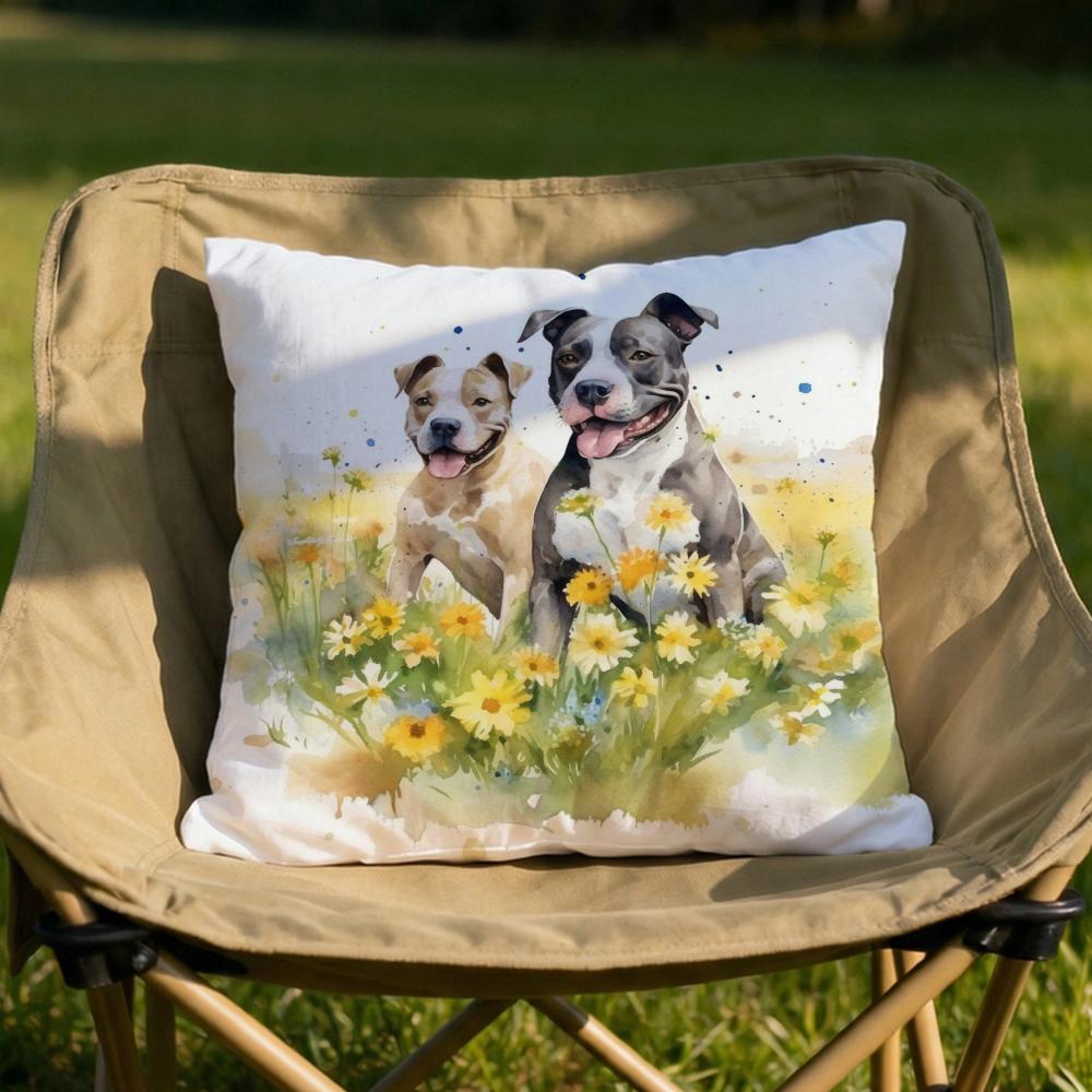 

Cute Watercolor Pet Dog Cushion Cover Soft Reversible Durable Pillow Cover MultiScene Use for Home Car Daily Comfort 30x30cm