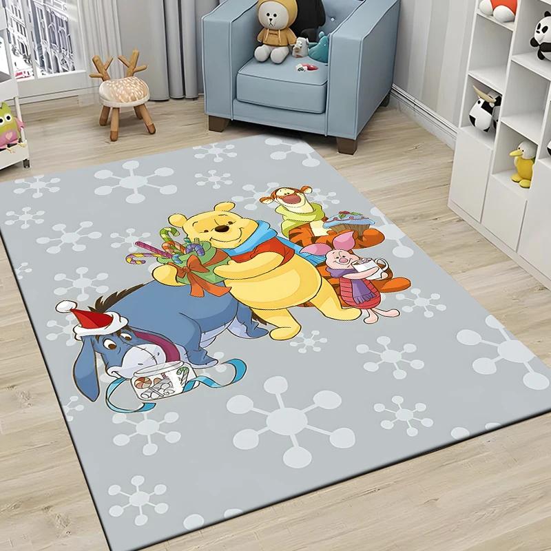 3D Various Styles and Sizes Winnie The Pooh Cartoon Carpet Home Living Room Bedroom Mats Sofa Doormat Decor Rugs, Fast Shipping