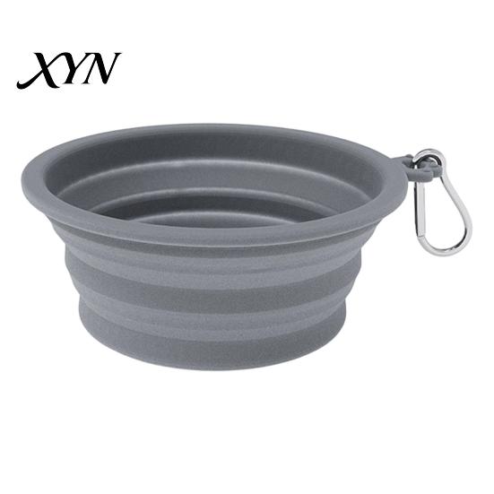 Lightweight Pet Feeder Foldable Dog Bowl, Collapsible Cat Bowl with Carabiner, Portable Silicone for Dogs Cats Travel Camping