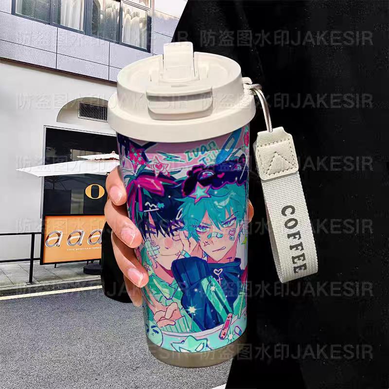 Stranger Things Insulated Tumbler - Stainless Steel Dual Lid Sippy Cup for Coffee & Cold Drinks