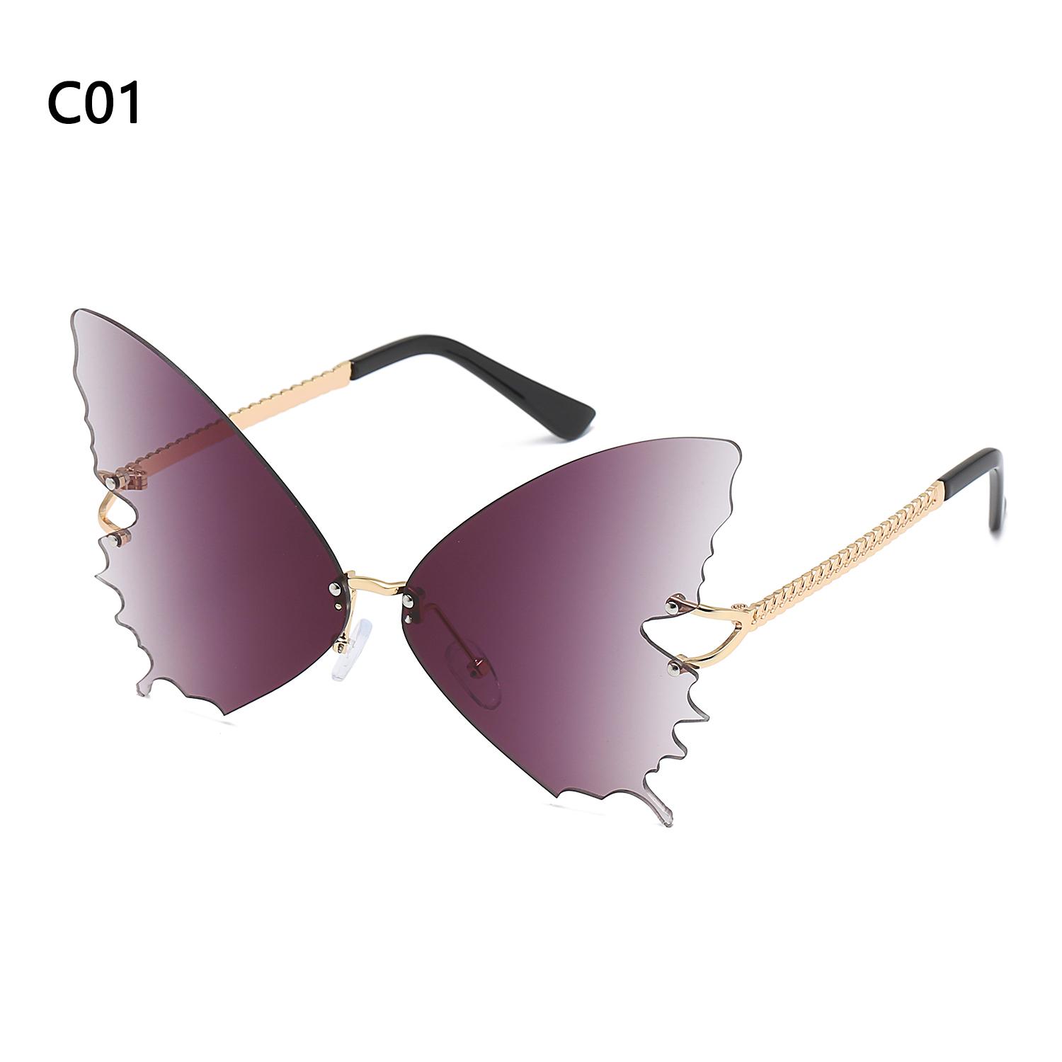 

Christmas Decorations Fashion Eyewear Uv Protection Rimless Sunglasses Retro Sun Glasses Butterfly Sunglasses Other