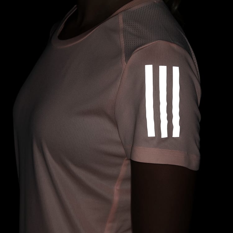 Adidas T Shirts Women's Light Pink Crew Neck Moderate DX1975