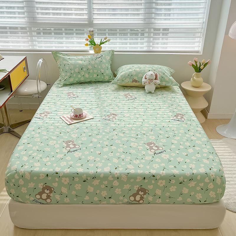 

Минималистичный напечатанный цельный небольшой и свежий полностью хлопковый простынь для общежития пылезащитный простынь защитный чехол для матраса 120x200cm