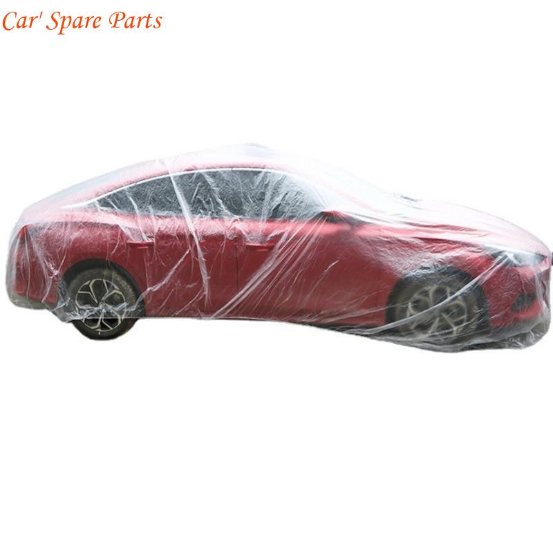 Y4UA Universal Car Cover Waterproof Dustproof Disposable Car Covers Size S-XL Film