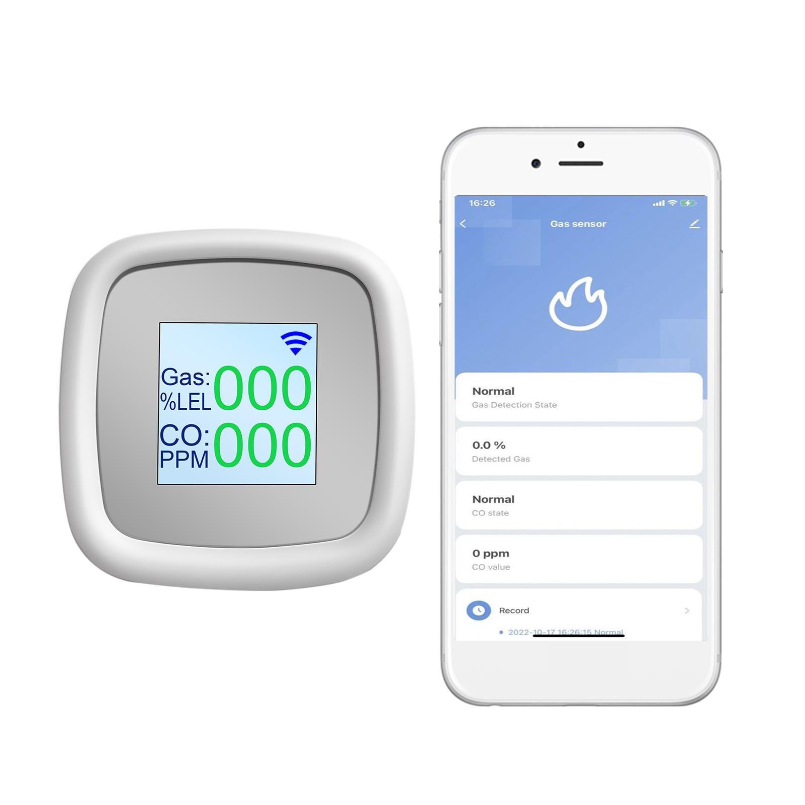 

WIFI детектор горючего газа газовая сигнализация цифровой прибор для обнаружения горючего газа утечка газа WIFI Version