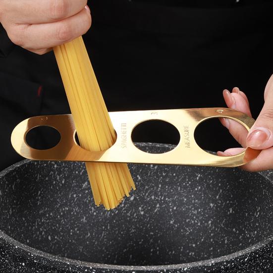 4 Holes High Accuracy Spaghetti Ruler 430 Stainless Steel Portion Control Spaghetti Measurer Kitchen Utensils