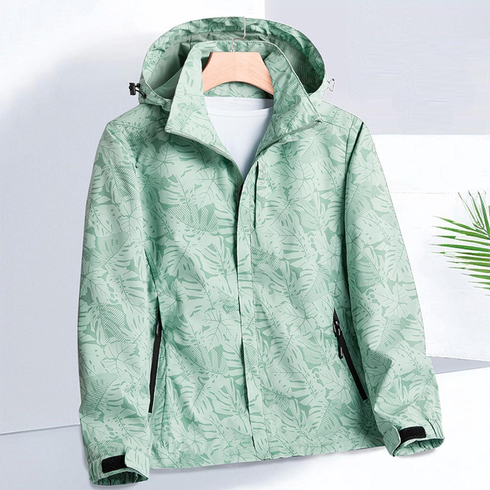 

Куртка женская водонепроницаемая ветровка легкая дождевая куртка с карманами упаковываемая дождевик для женщин с капюшоном XXL