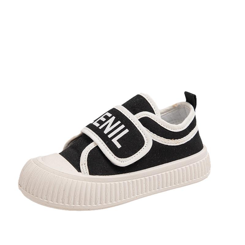 

Детские весенне-осенние новые парусиновые туфли для девочек, универсальные, милые, с круглым носком, туфли на платформе, спортивная обувь на липучках, трендовые для мальчиков 31 yards inner length 19CM