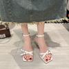 Footwear New In Women Heeled Sandals  2025 Female Fashion Buckle   Sandals Pumps  Big Size