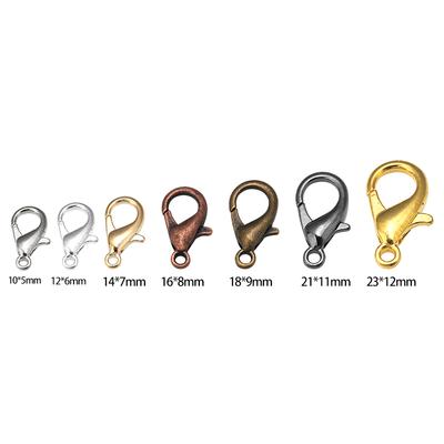 50pcs Jewelry Findings Alloy Lobster Clasp Hooks Bracelet End Connectors For Jewelry Making Necklace Bracelet Chain DIY Supplies