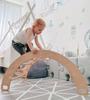 Wooden rocker Sweet grey