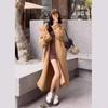Lazy wind thickened large size sweater cardigan women's autumn and winter new loose medium and long knitted coat women