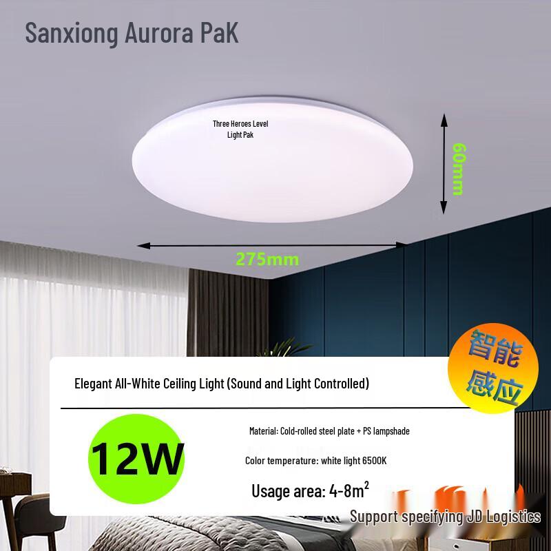 PAK LED Round Sound & Light Control Ceiling Light
