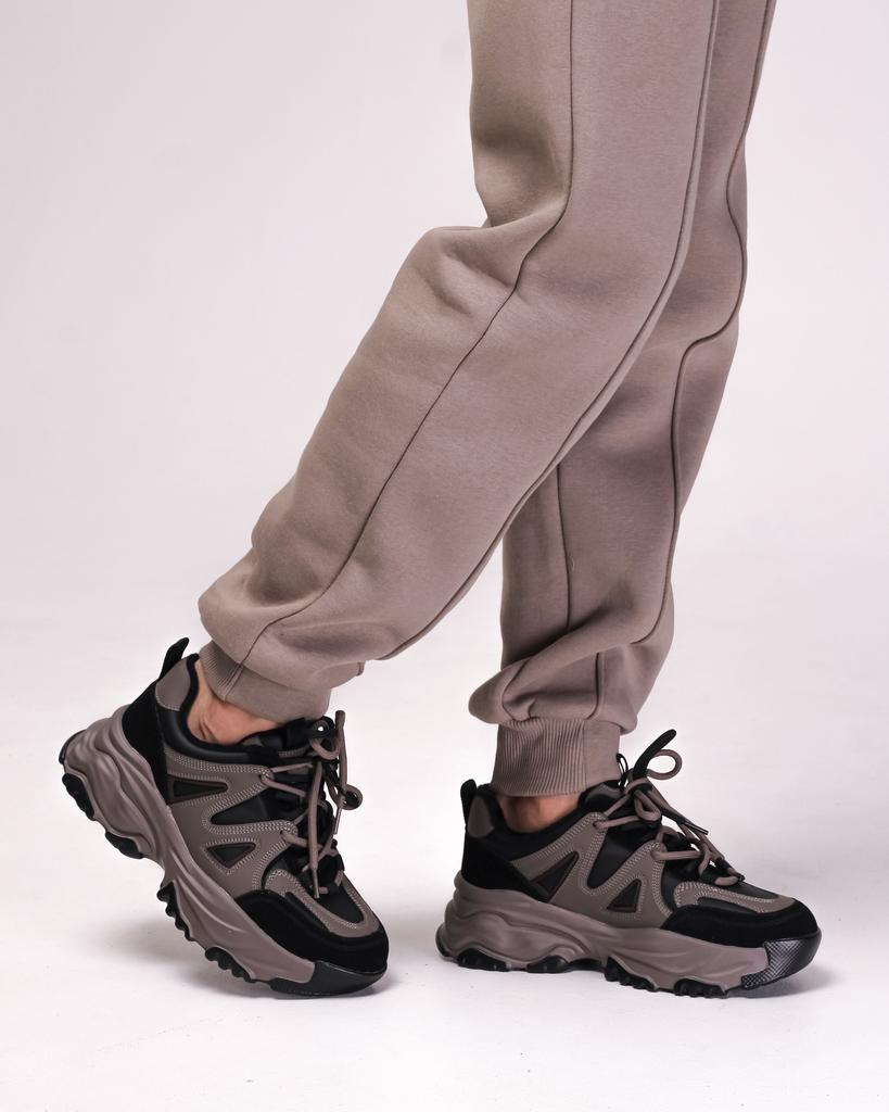 Sneakers Lonza 178003 36 Black Khaki Leather