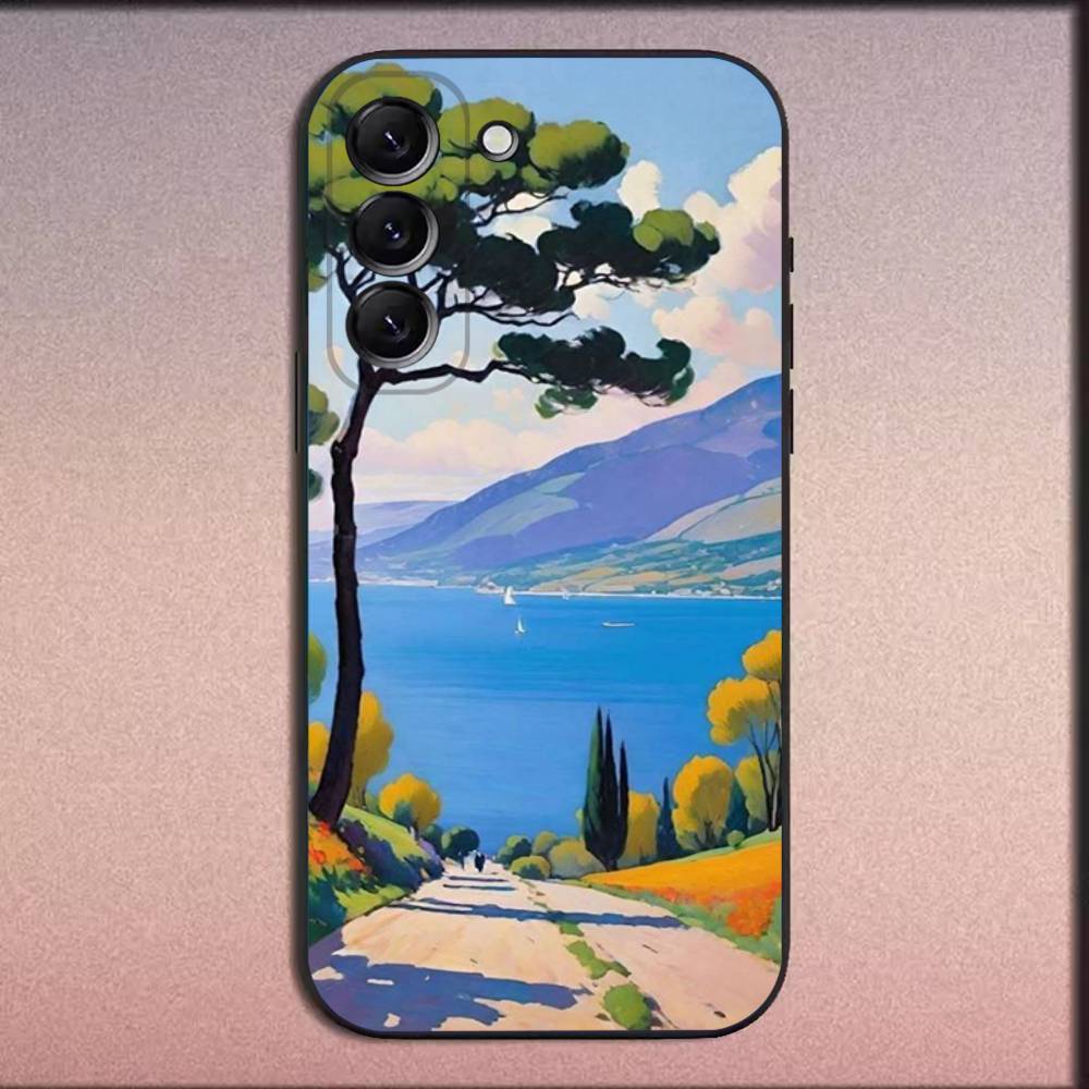 Art D-David Hockney Paintings Phone Case For Samsung Galaxy A20,A21s,A22,A31,A32,A52,A53,A72,73,A80 Soft Black Cover Samsung a714g