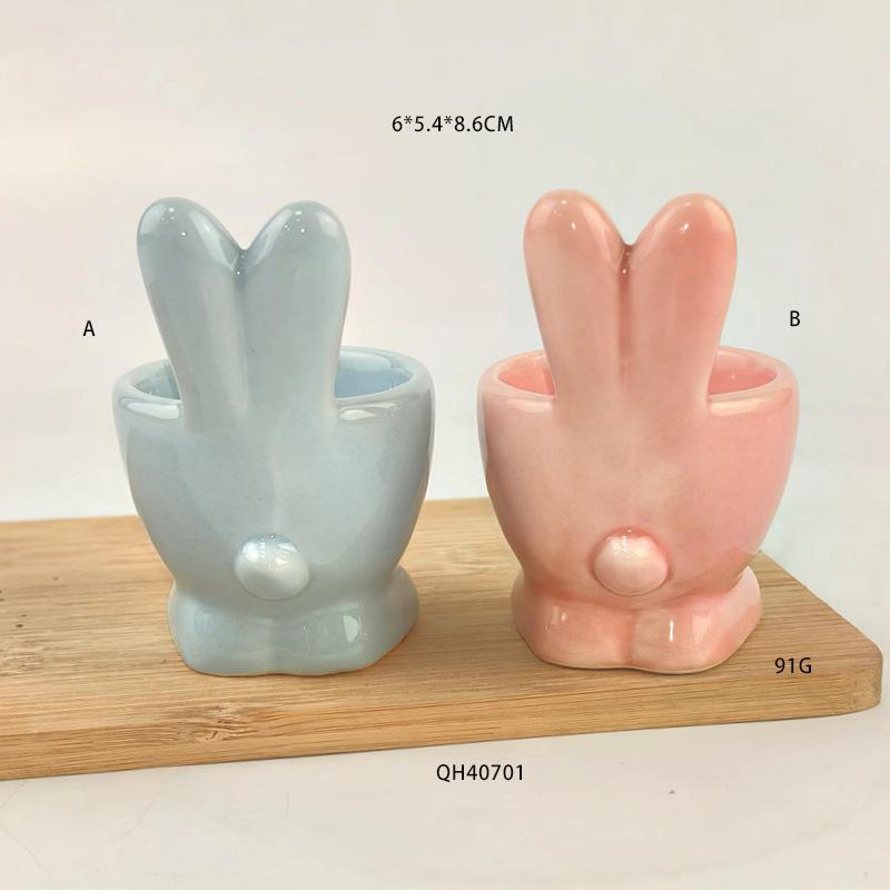 Easter Cute Rabbit Breakfast Egg Cup Egg Holder, Creative Egg Holder Table Utensils