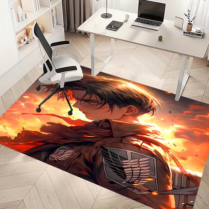 1pc Attack on Titan2 Print Area Rug - Soft, Washable Non-Slip Indoor Mat, Living Room, Home Office Decorative Rug,Office Decorative