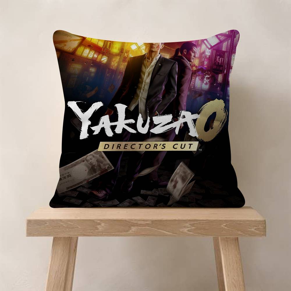 Game Y-Yakuza Anime Pillow Case Fashion Square Pillowcase Bedroom Sofa Room Ins Decoration Leisure