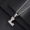 Hip Hop Letter Pendant Zircon Necklace Popular Instagram Personalized Accessory Niche Design Men's and Women's Pendant Necklace