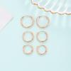 European Minimalist Rose Gold Hoop Earrings - Versatile, Stackable, Simple Round Ear Studs