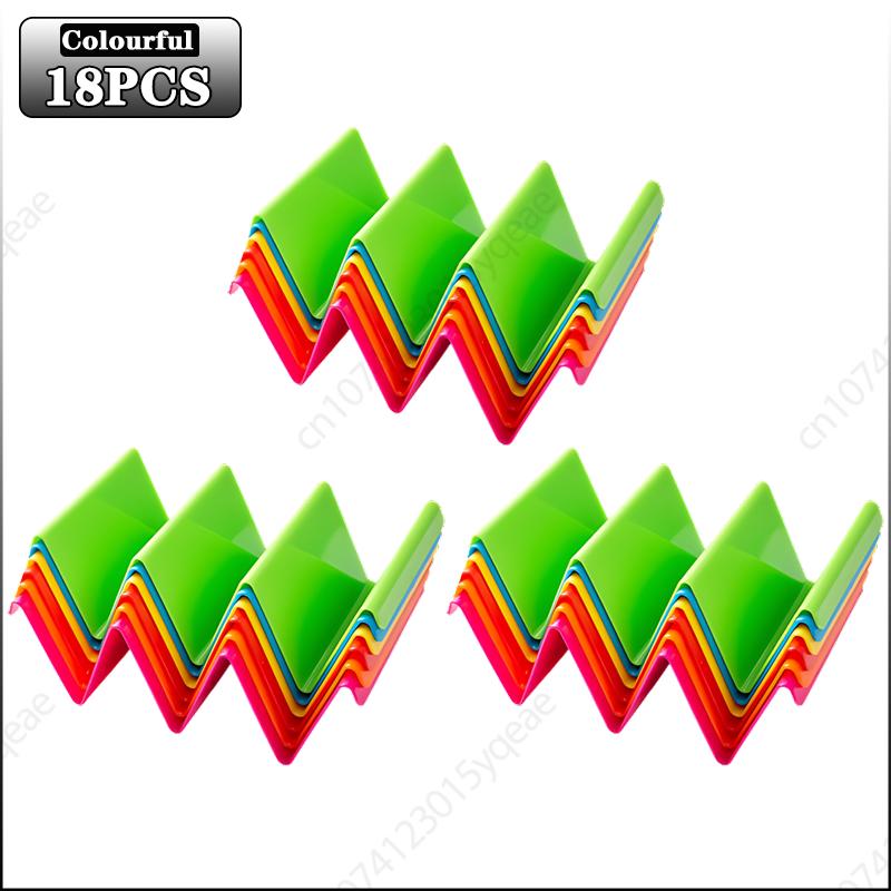 1-30PCS Taco Holder Mexican Pancake Rack  Multicoloured Wavy Taco Holder Tortilla Tray Food Tray Rack Kitchen Baking Tools