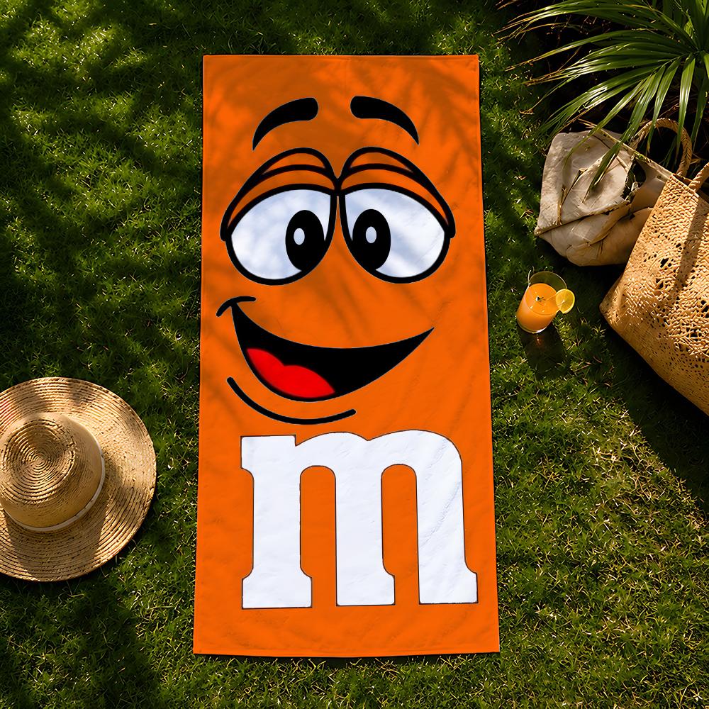Food Candy Bean Towel Beach Towel, Quick Drying Absorbent Bath Towel for Swim, Gym, Camping, Outdoor Hot