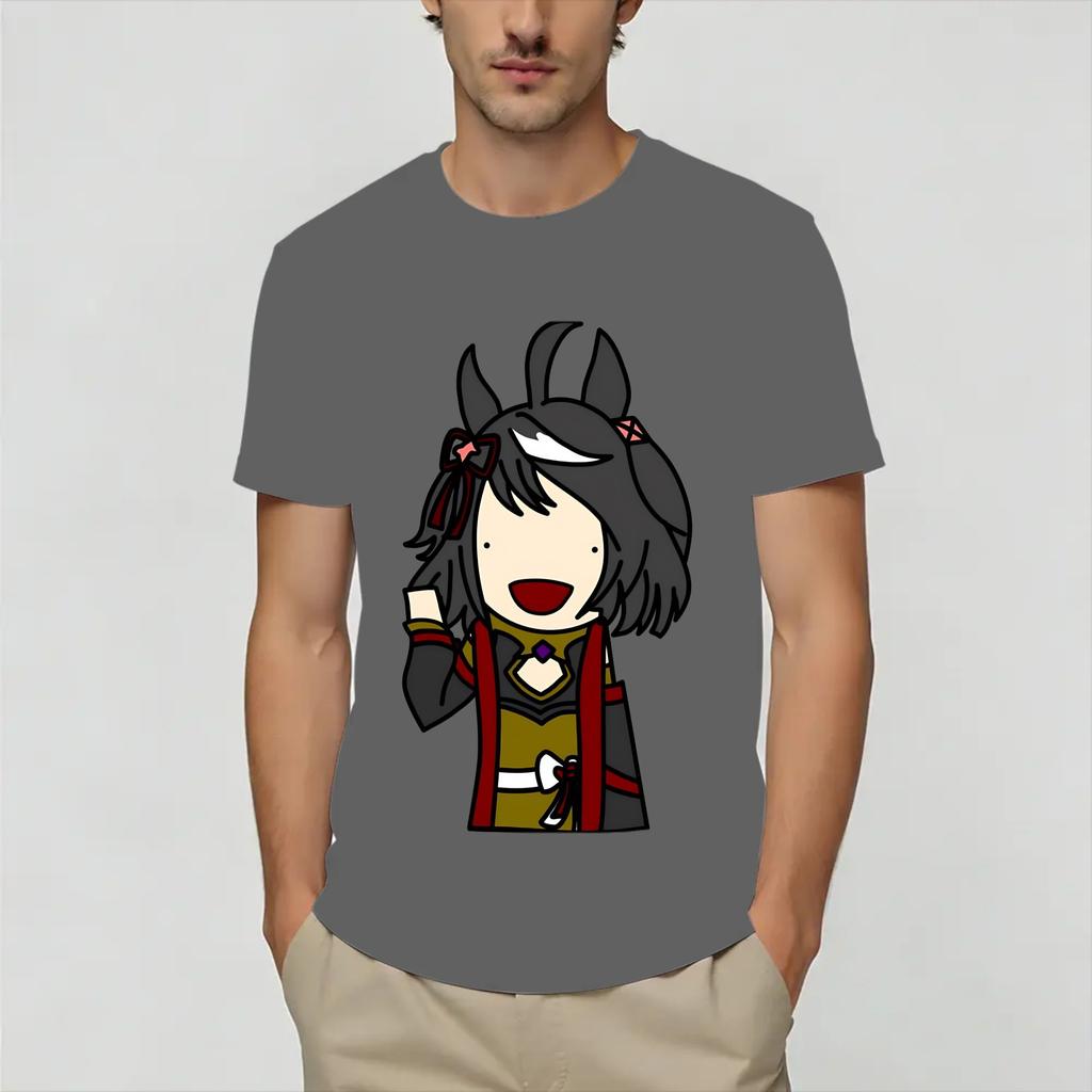 Uma Musume Oguri Cap TShirts Unisex Vintage Cotton Tee Shirt Round Neck Short Sleeve T Shirt Summer Tops