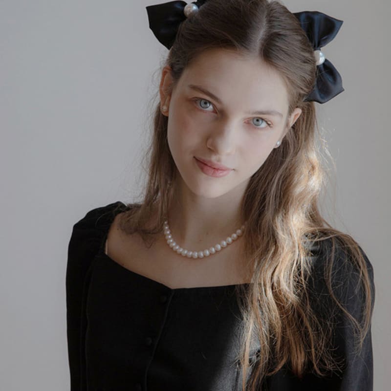 Jean Paul Clarisse Pearl Ribbon Clip SET JP-22-128CC