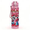 1PC Six Seven Comic Graffiti Design 750ml Color Plastic Sports Water Bottle Leakproof Flip Straw Lid Suitable for Sports Office Home Use