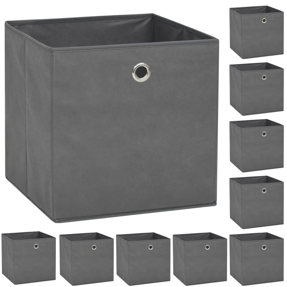 Boîte de rangement 10 pcs Tissu non-tissé 32x32x32 cm