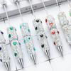 6pcs Rhinestones Fancy Pen Ballpoint Pen Smooth Writing Pen 1.0mm Glittering Beadable Pen Stationery Pen for School