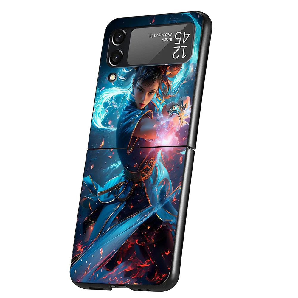 Game S-Street F-FighterS Cover Phone Case For Samsung Galaxy Z Flip 7 6 5 4 3 5G Flip7 Flip6 Flip5 Flip4 Flip3 Black Fundas Shel