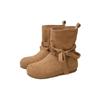 Bow Shu retro strap short boots new autumn suitable brown short boots fashion boots