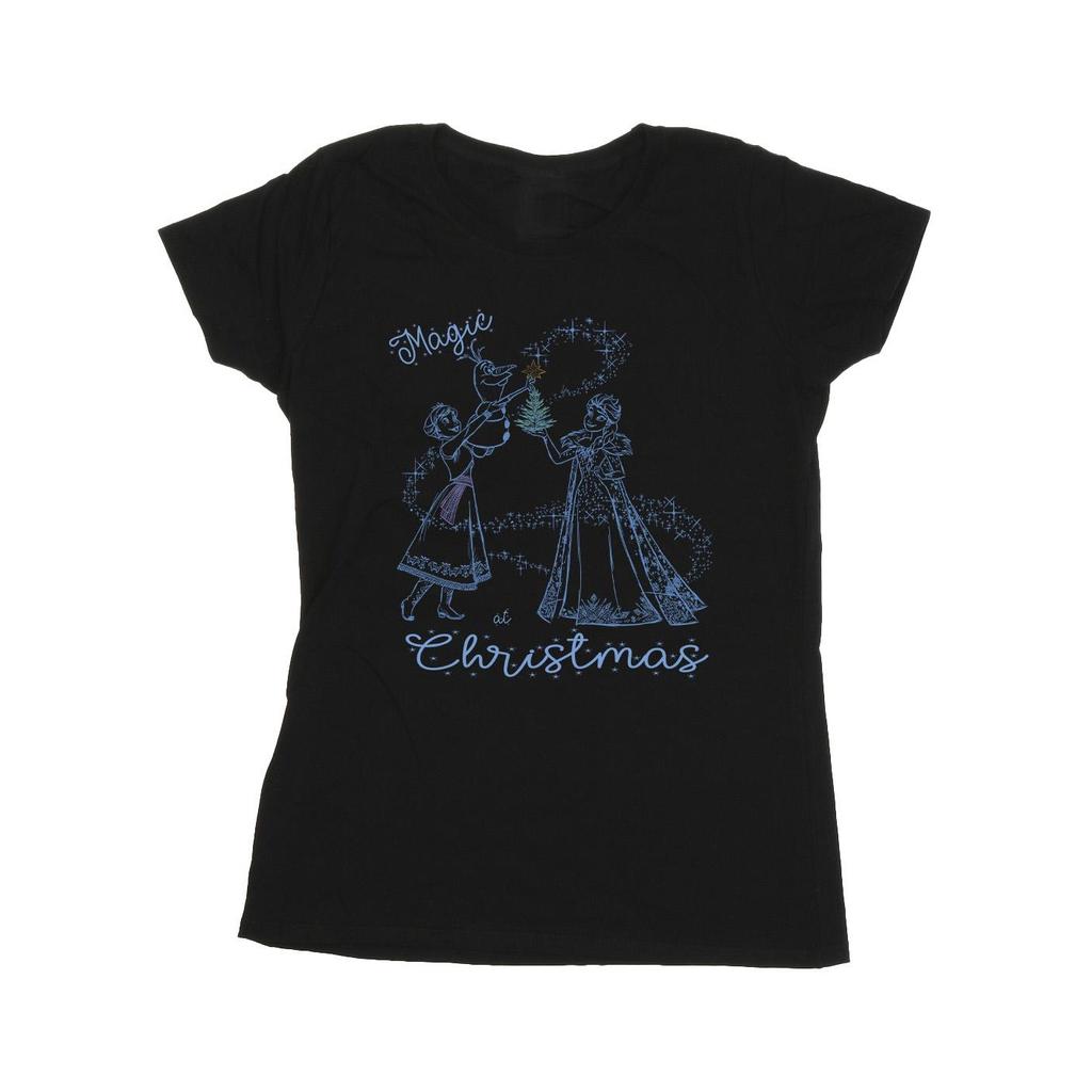 Disney Womens/Ladies Frozen Magic Christmas Cotton T-Shirt