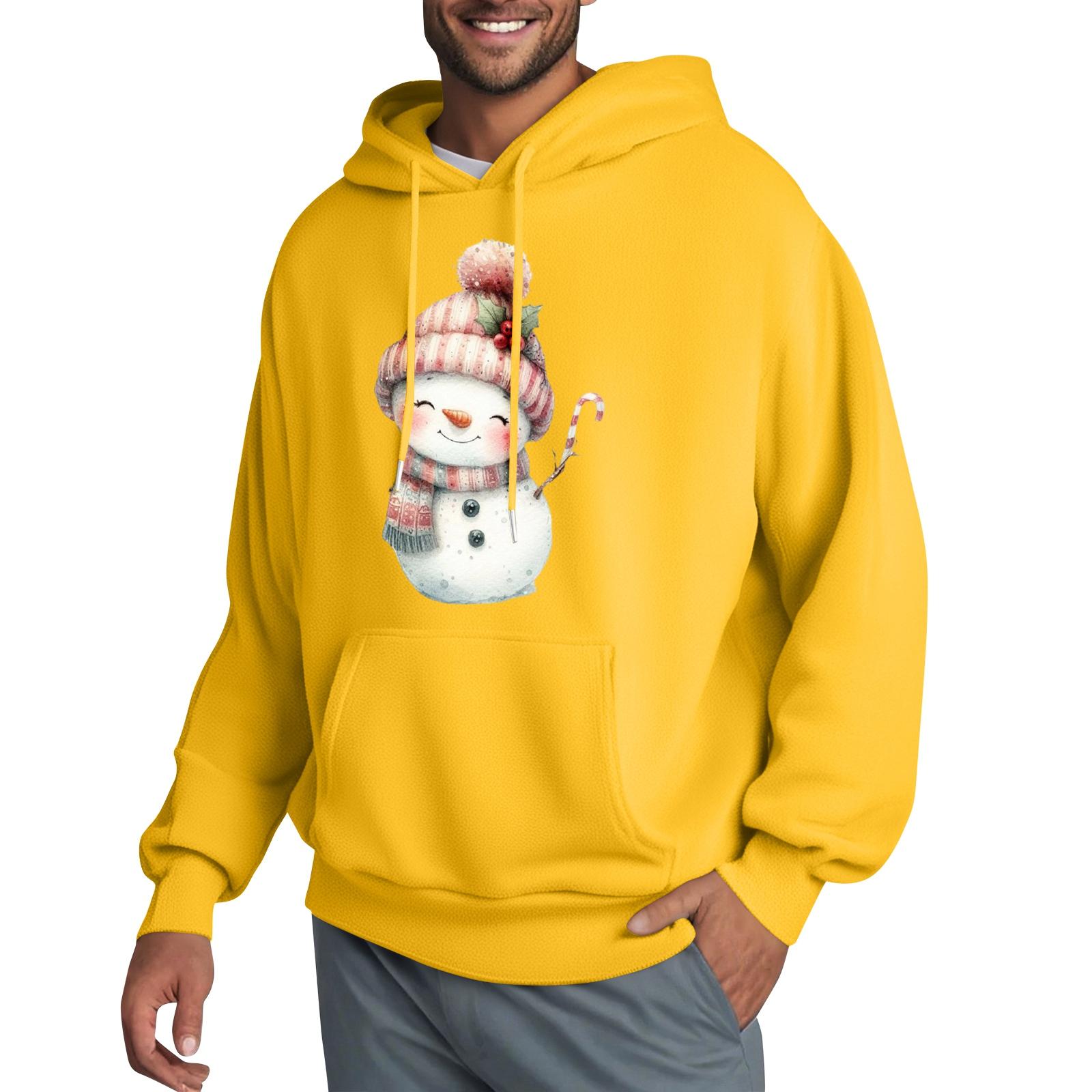 

Мужская толстовка с капюшоном, толстовка контрастного цвета, спортивная повседневная куртка XL жёлтый