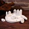 Gypsum Candlestick Silicone Mold Candle Base Mould Hollow Out House Candle Holder Mold Ornaments Home Decorations Mould