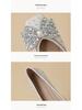 Weiwei Girl 5933-8 Rhinestone Pointed Toe Flats Low-Cut Slip-On Moccasins 2023